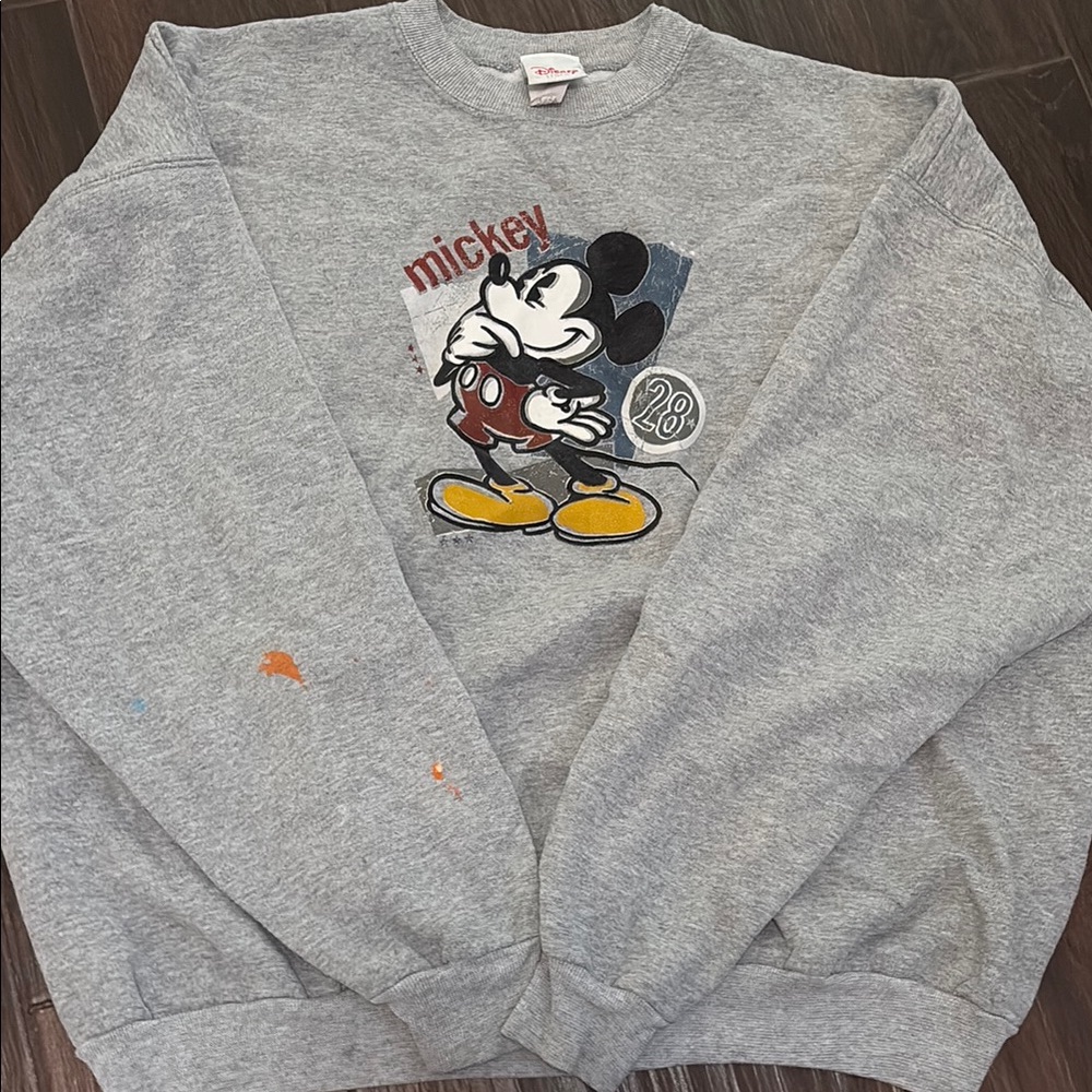 Disney Mickey Mouse Gray Sweater